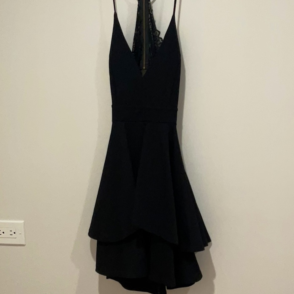 Lace Black Mini Dress
